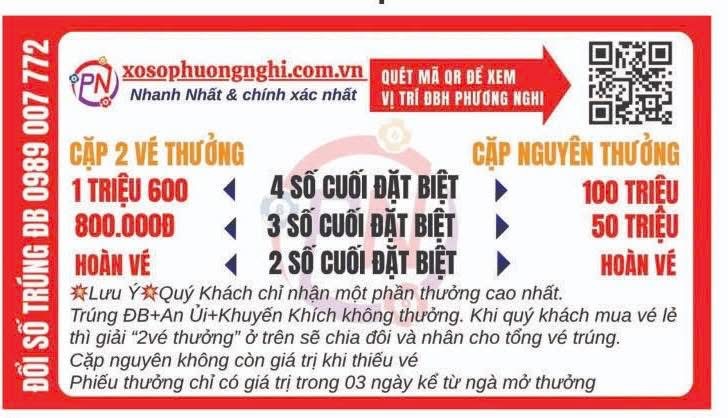Mẫu Phiếu Thưởng PHƯƠNG NGHI