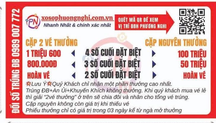 Mẫu Phiếu Thưởng PHƯƠNG NGHI